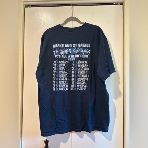 Drake x 21 Savage It’s All a Blur Tour T-Shirt (tour dates) - Picture 3 of 6